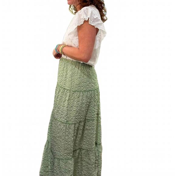 NEW DYLAN asher skirt in fern - Picture 2 of 5
